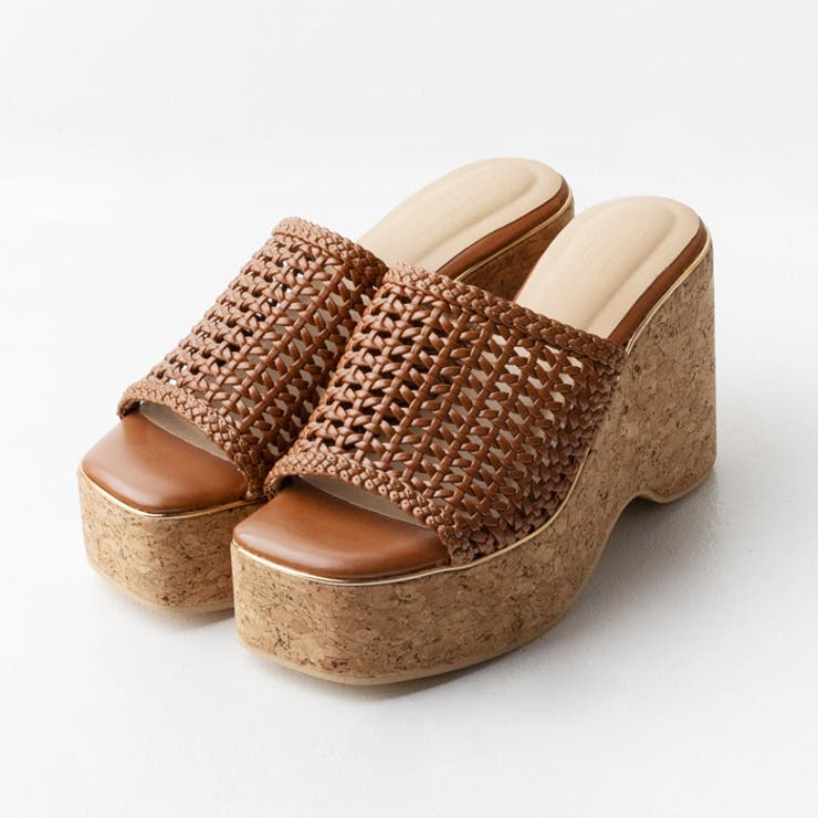 メッシュ編みウェッジミュールサンダル | attagirl  | 詳細画像4 