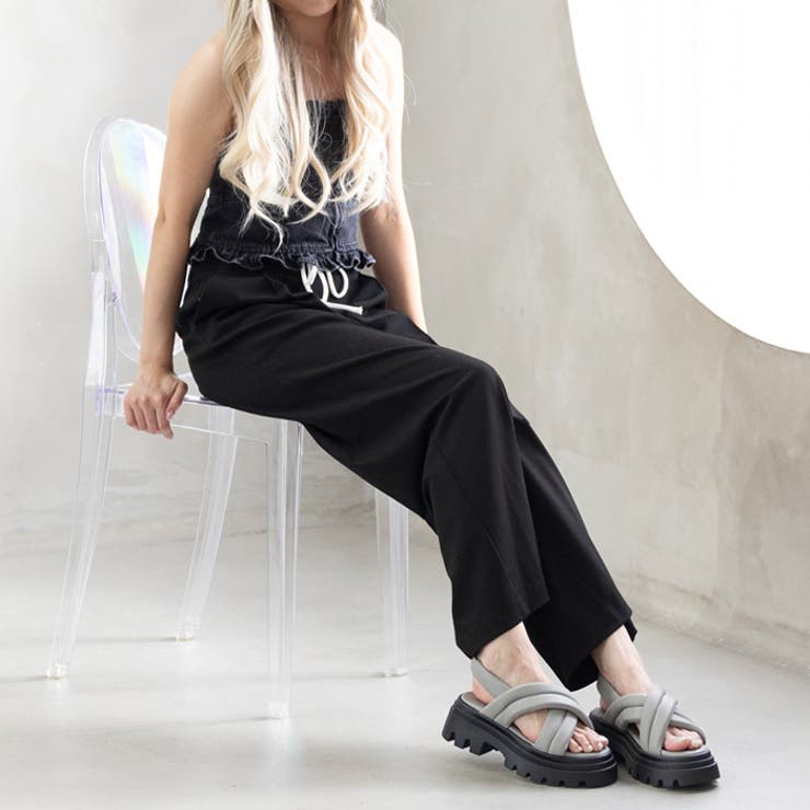 厚底クロスベルトサンダル | attagirl  | 詳細画像34 