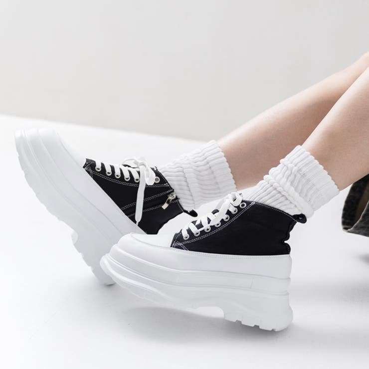 厚底キャンバスハイカットスニーカー | attagirl  | 詳細画像11 