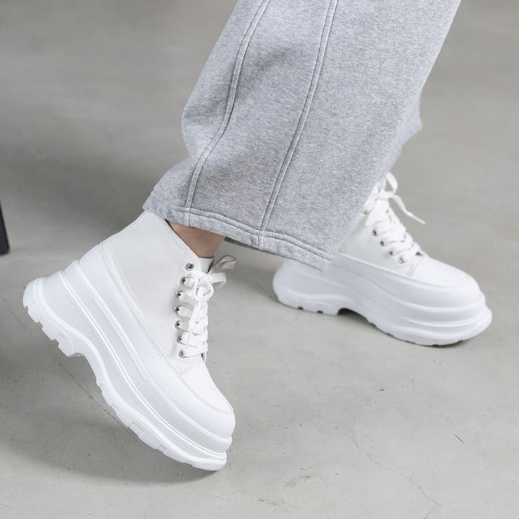 厚底キャンバスハイカットスニーカー | attagirl  | 詳細画像13 