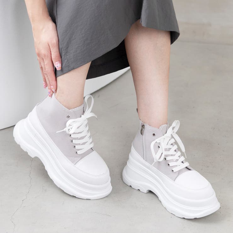 厚底キャンバスハイカットスニーカー | attagirl  | 詳細画像15 