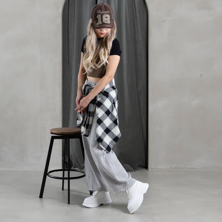 厚底キャンバスハイカットスニーカー | attagirl  | 詳細画像23 