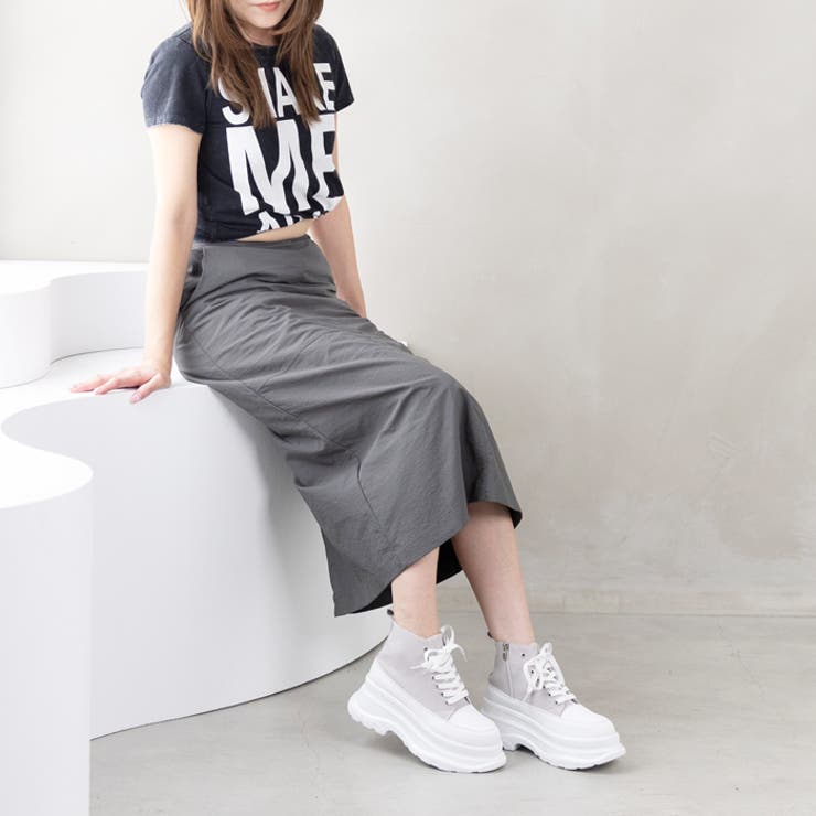 厚底キャンバスハイカットスニーカー | attagirl  | 詳細画像31 