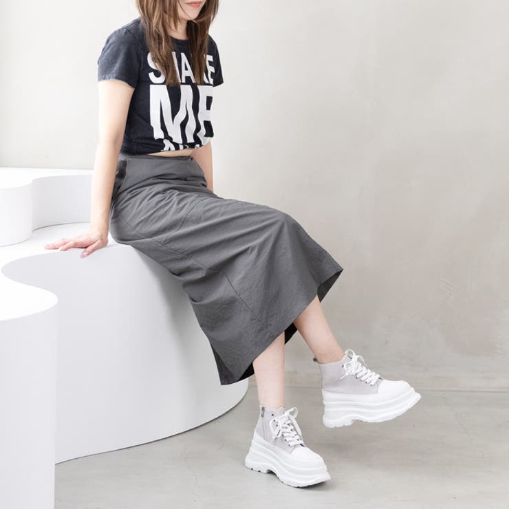 厚底キャンバスハイカットスニーカー | attagirl  | 詳細画像32 