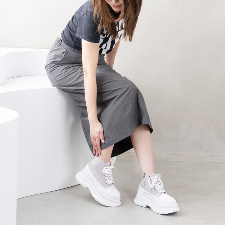 厚底キャンバスハイカットスニーカー | attagirl  | 詳細画像33 