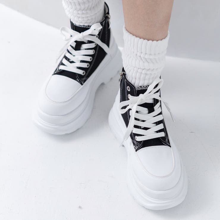 厚底キャンバスハイカットスニーカー | attagirl  | 詳細画像9 