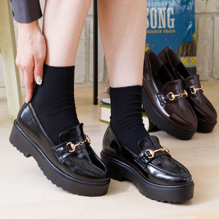 4.5cmヒール厚底ビットローファー | attagirl  | 詳細画像9 