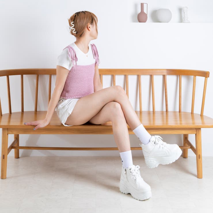 厚底レースアップスニーカー | attagirl  | 詳細画像38 