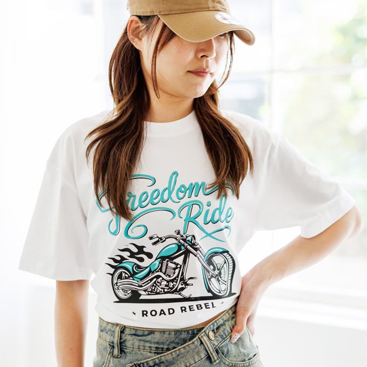 オーバーサイズバイクプリントTシャツ | attagirl  | 詳細画像13 