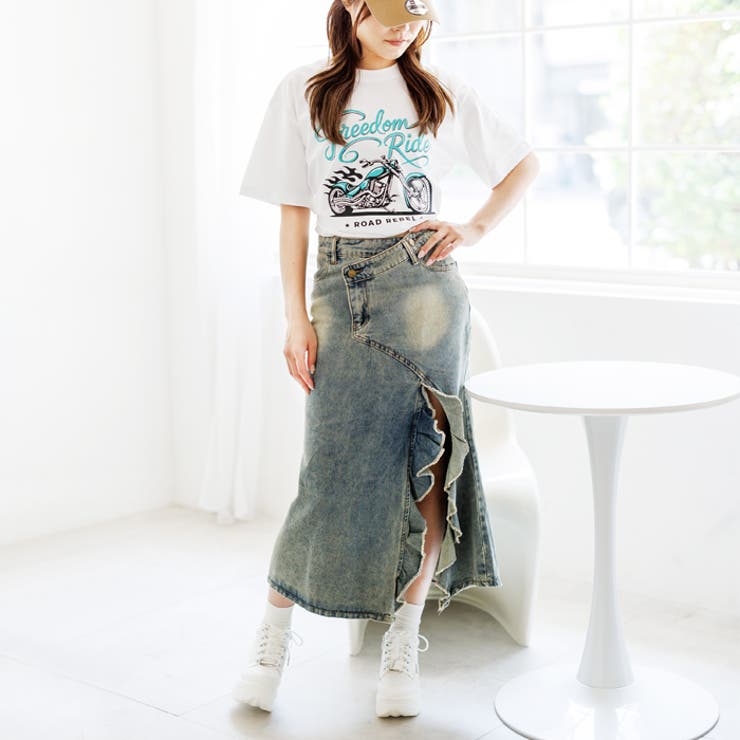 オーバーサイズバイクプリントTシャツ | attagirl  | 詳細画像14 