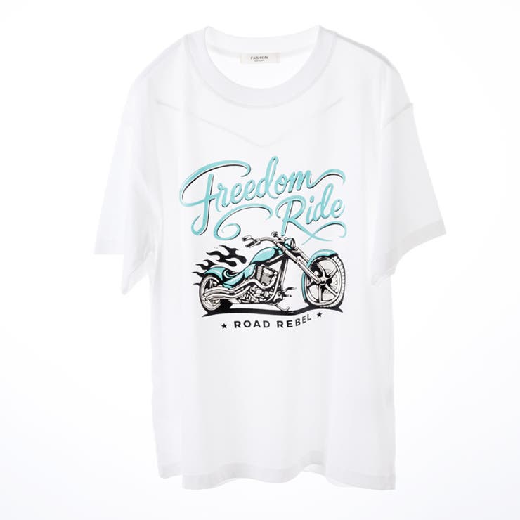 オーバーサイズバイクプリントTシャツ | attagirl  | 詳細画像4 
