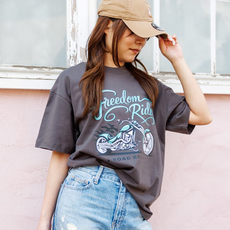 オーバーサイズバイクプリントTシャツ | attagirl  | 詳細画像7 