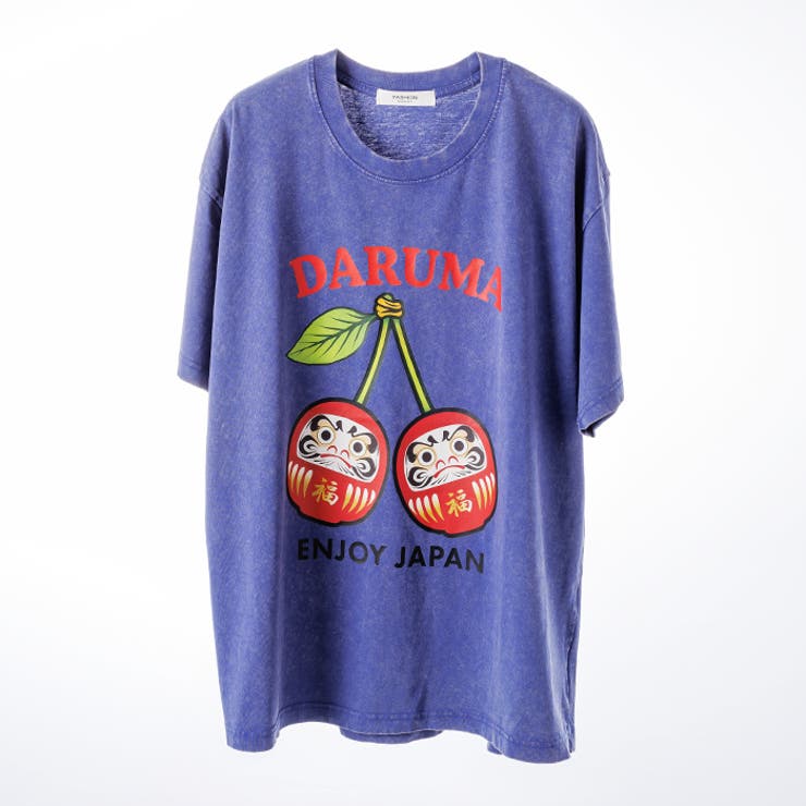 ウォッシュ加工オーバーサイズダルマプリントTシャツ | attagirl  | 詳細画像4 