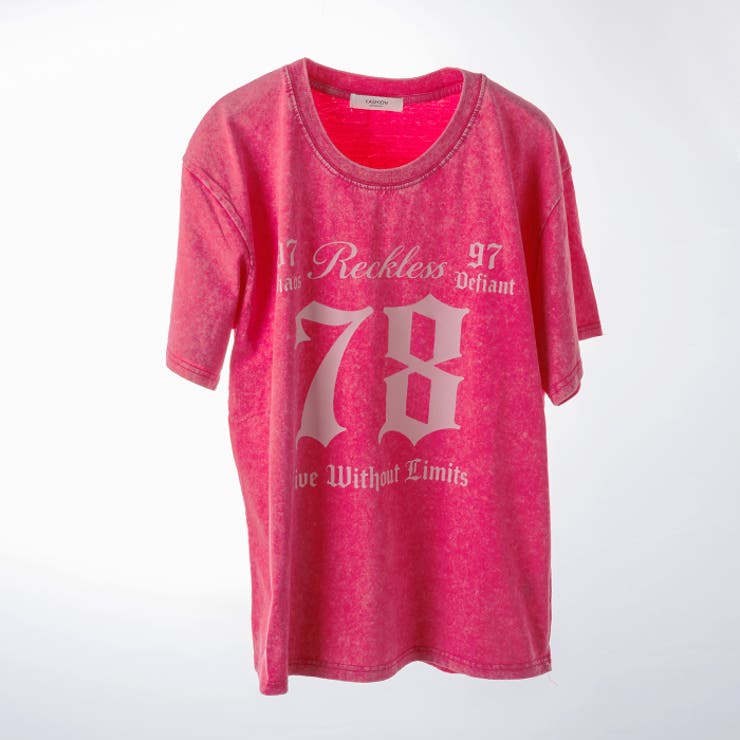 ウォッシュ加工オーバーサイズナンバープリントTシャツ | attagirl  | 詳細画像3 