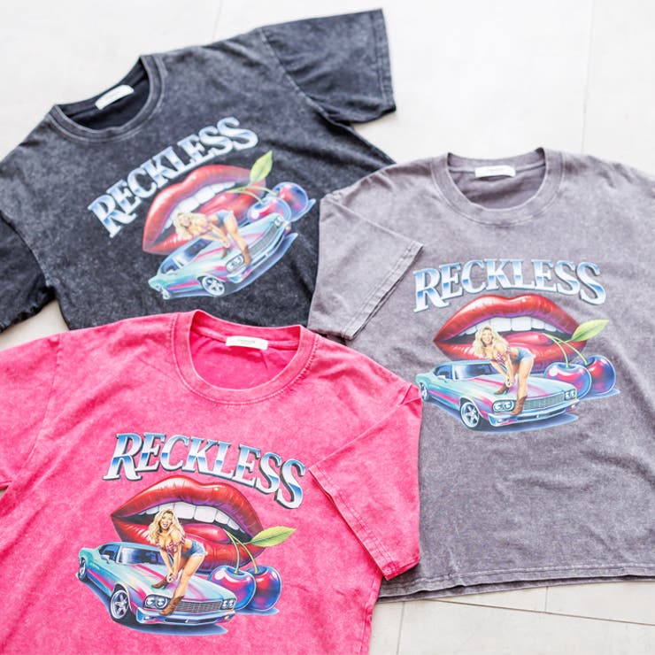 ウォッシュ加工オーバーサイズレトロプリントTシャツ | attagirl  | 詳細画像7 