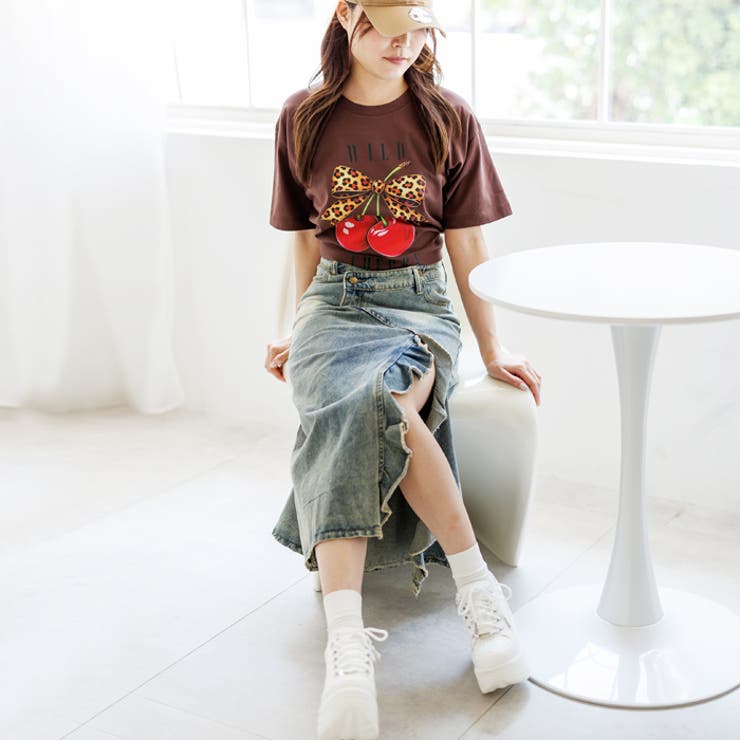 オーバーサイズチェリープリントTシャツ | attagirl  | 詳細画像16 