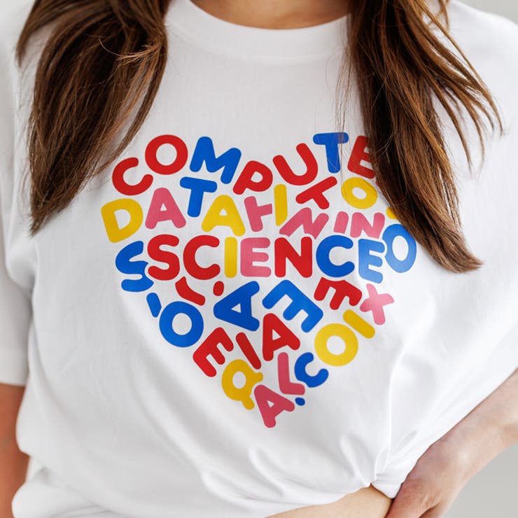 ホワイト | アイスシルクハートプリントTシャツ | attagirl 