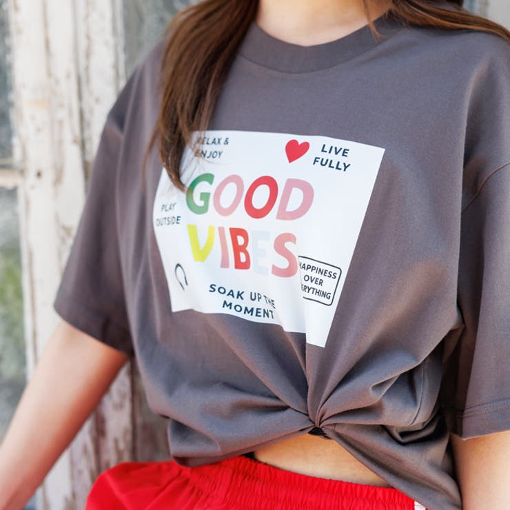 グレー | アイスシルクプリントTシャツ | attagirl 