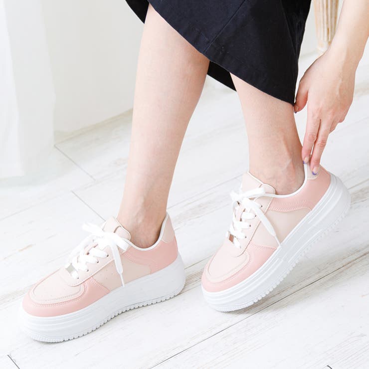 厚底ローカットスニーカー[品番：ATAW0001185]｜attagirl