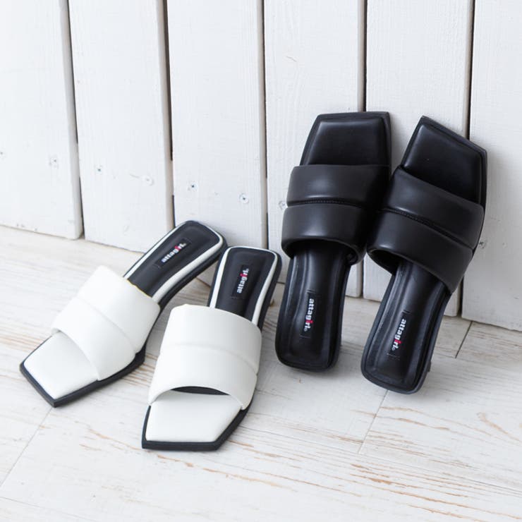 変形ヒールミュールサンダル[品番：ATAW0001190]｜attagirl