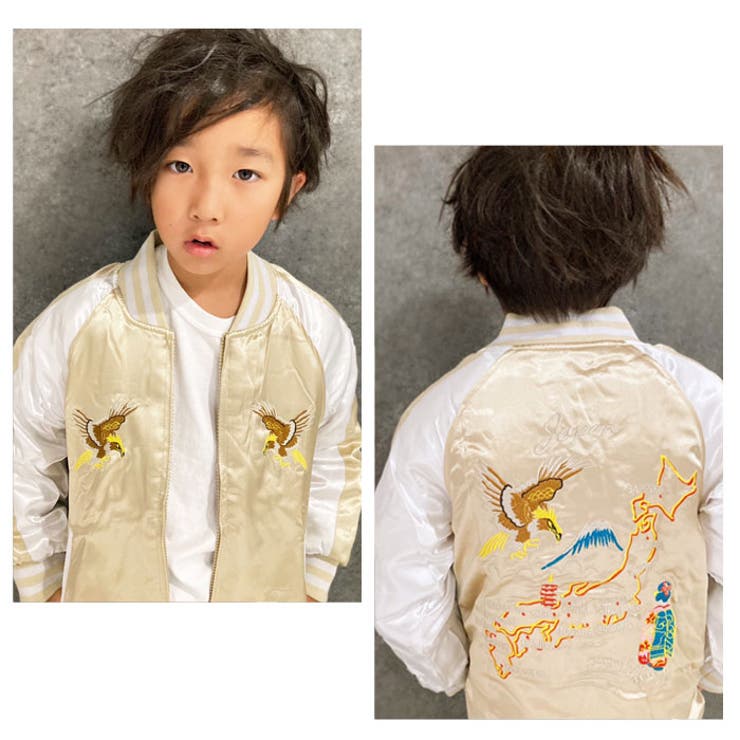 刺繍入り中綿スカジャン キッズ 子供服[品番：MSSK1627123