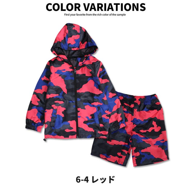 キッズセットアップ上下セット子供服長袖ハーフパンツショートパンツマウンテンパーカーマンパ撥水UVカットプリント総柄ペイズリー迷彩カモフラージュジュニア110cm120cm130cm140cm150cm160cm「511-14.521-00.511-15.521-01」