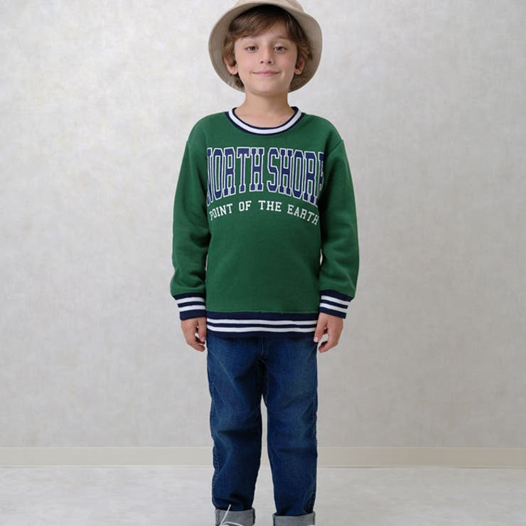 キッズトレーナースウェット子供服長袖大きめBIGビッグシルエットゆったりクルーネック裏起毛プリントロゴジュニアアメカジカジュアル110cm120cm130cm140cm150cm160cm「342-08」