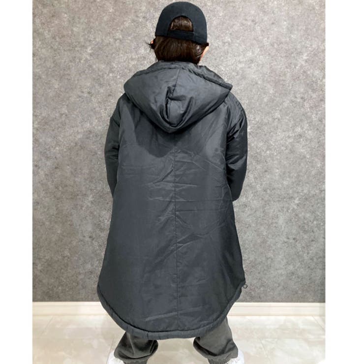 キッズ子供服中綿ジャケットアウターモンスターパーカーフーディー男の子女の子ボーイズガールズビッグシルエットBIGブルゾンジャンパー防寒暖か無地アウトドアキャンプスポーティジュニア120cm130cm140cm150cm160cm「943-107」