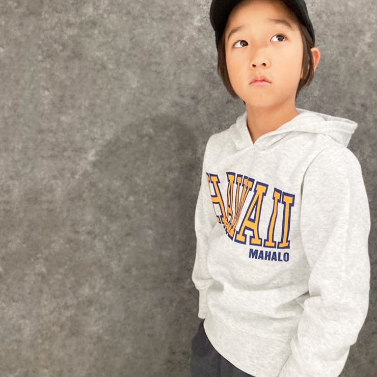 キッズパーカープルオーバープルパーカースウェット子供服長袖裏起毛プリントロゴジュニアカジュアル110cm120cm130cm140cm150cm160cm「542-123」