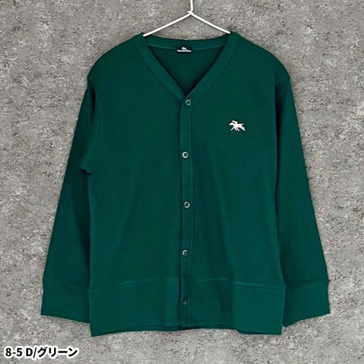 【送料無料】POLOCHAMPSポロチャンプスカーディガンキッズ子供服男の子女の子Vネックロゴ刺繍コットン綿100％羽織りライトアウターブランド冬物冬服秋物秋服ジュニア韓国子供服110cm120cm130cm140cm150cm160cm「PL44-01」