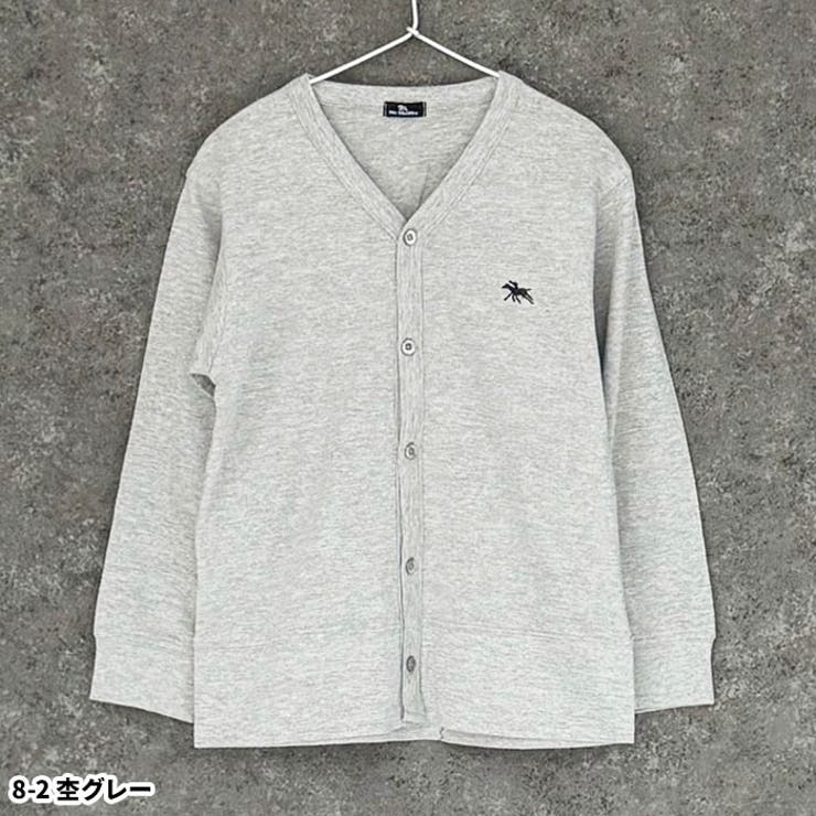 【送料無料】POLOCHAMPSポロチャンプスカーディガンキッズ子供服男の子女の子Vネックロゴ刺繍コットン綿100％羽織りライトアウターブランド冬物冬服秋物秋服ジュニア韓国子供服110cm120cm130cm140cm150cm160cm「PL44-01」