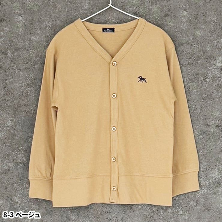【送料無料】POLOCHAMPSポロチャンプスカーディガンキッズ子供服男の子女の子Vネックロゴ刺繍コットン綿100％羽織りライトアウターブランド冬物冬服秋物秋服ジュニア韓国子供服110cm120cm130cm140cm150cm160cm「PL44-01」