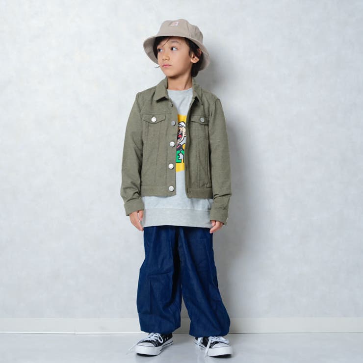 キッズジャケット子供服男の子ボーイズアウターＧジャンジージャンジャンパー防寒暖か無地デニムジュニア110cm120cm130cm140cm150cm160cm「548-133」