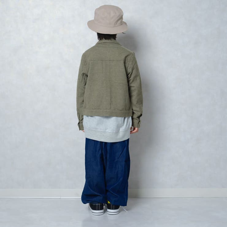 キッズ子供服ジャケット男の子ボーイズアウターＧジャンジージャンジャンパー両面起毛防寒暖か無地デニムジュニア110cm120cm130cm140cm150cm160cm「548-133」