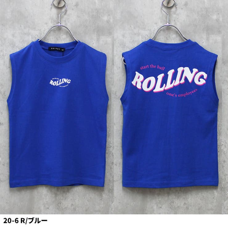 キッズノースリーブTシャツ子供服男の子女の子ボーイズガールズバックプリントクルーネックロゴジュニアロックカジュアルストリート韓国子供服110cm120cm130cm140cm150cm160cm「132-06.332-07」