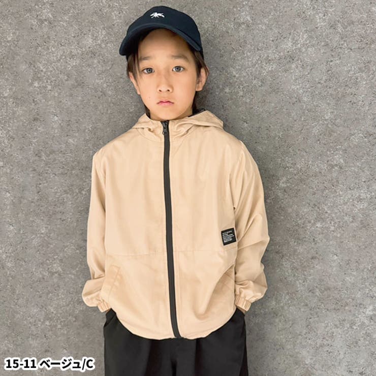 キッズマウンテンパーカーマンパー子供服男の子女の子ウインドブレーカーウィンドブレーカー羽織りアウターアウトドアキャンプ撥水性UVケア切替無地110cm120cm130cm140cm150cm160cm「943-01」