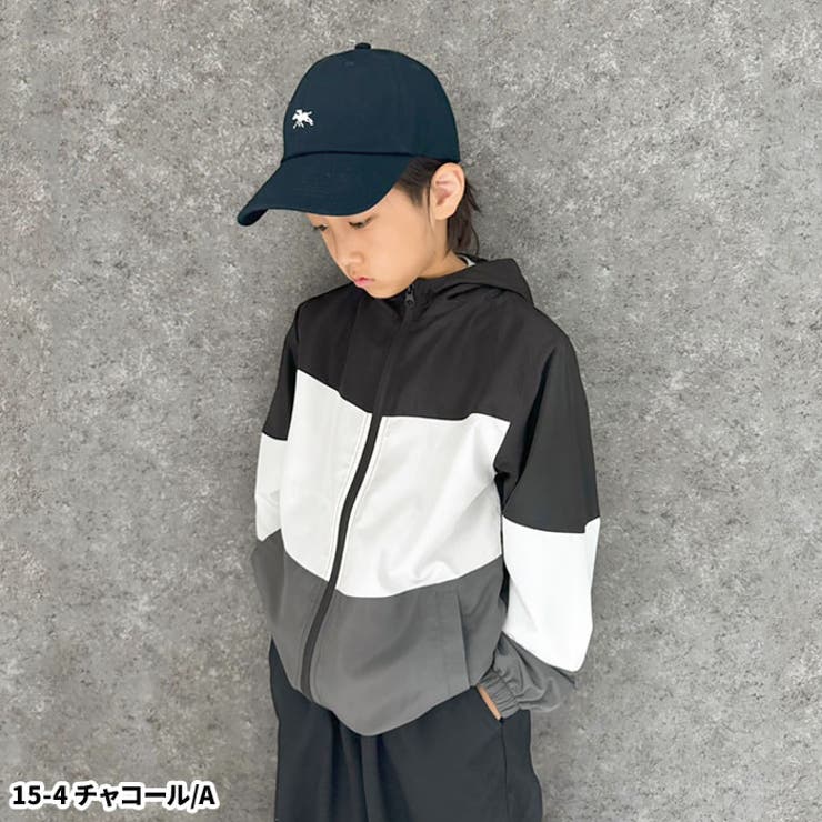 キッズマウンテンパーカーマンパー子供服男の子女の子ウインドブレーカーウィンドブレーカー羽織りアウターアウトドアキャンプ撥水性UVケア切替無地110cm120cm130cm140cm150cm160cm「943-01」
