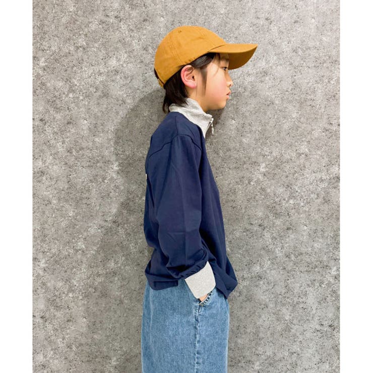 オーバーサイズハーフジップロンT キッズ 子供服 | NEXT WALL | 詳細画像6 