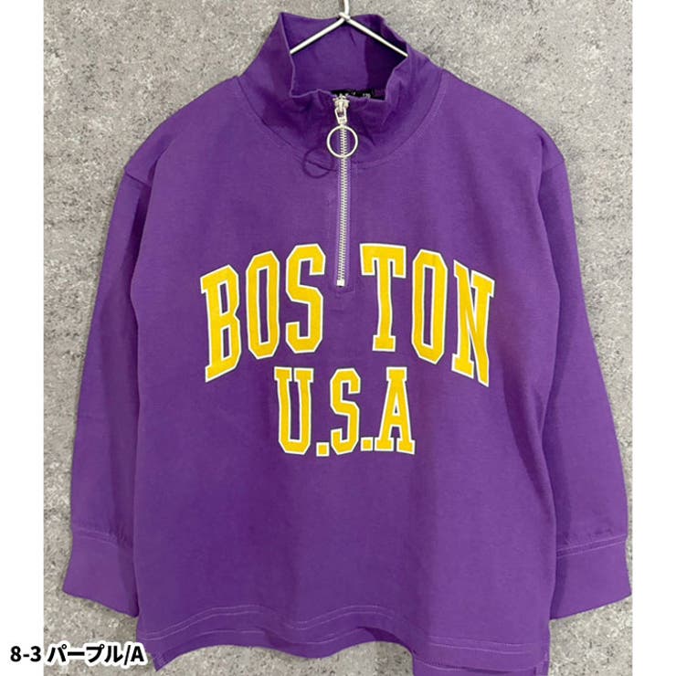 オーバーサイズハーフジップロンT キッズ 子供服 | NEXT WALL | 詳細画像9 