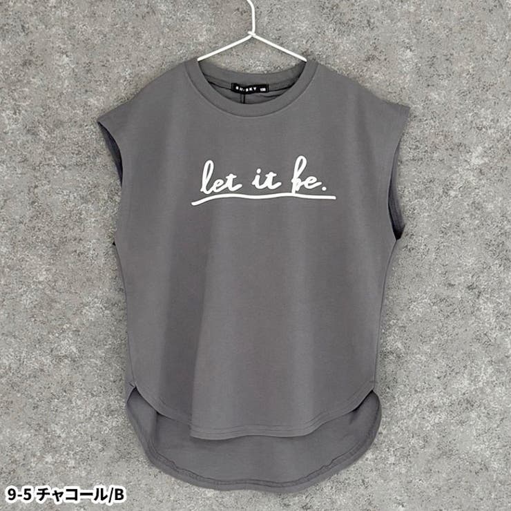 キッズノースリーブTシャツ子供服フレンチスリーブ男の子女の子ビッグシルエットBIGビックプリントタンクトップジュニア夏服夏物韓国子供服110cm120cm130cm140cm150cm160cm「522-112.113」