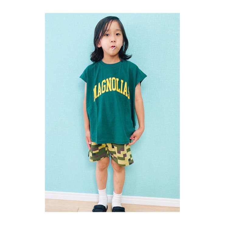 キッズノースリーブTシャツ子供服フレンチスリーブ男の子女の子ビッグシルエットBIGビックプリントタンクトップジュニア夏服夏物韓国子供服110cm120cm130cm140cm150cm160cm「522-112.113」