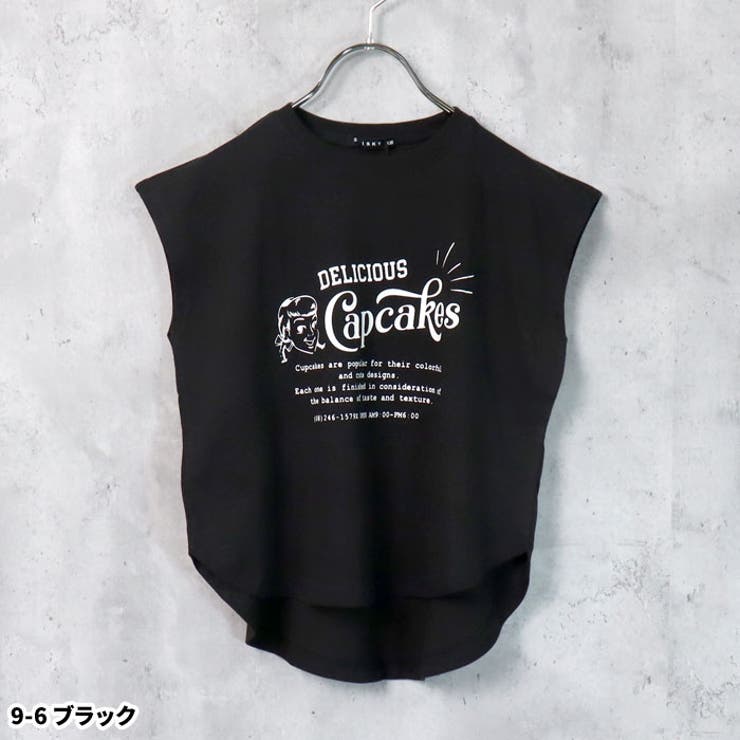 キッズノースリーブTシャツ子供服フレンチスリーブ男の子女の子ビッグシルエットBIGビックプリントタンクトップジュニア夏服夏物韓国子供服110cm120cm130cm140cm150cm160cm「522-112.113」
