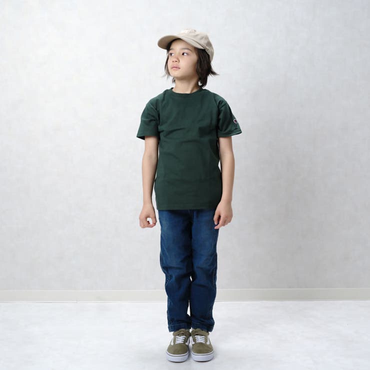 キッズTシャツ子供服チャンピオンChampion半袖男の子女の子ボーイズガールズクルーネックワンポイントロゴジュニア韓国子供服130cm140cm150cm160cm170cm「15050TY」