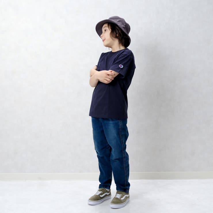 キッズTシャツ子供服チャンピオンChampion半袖男の子女の子ボーイズガールズクルーネックワンポイントロゴジュニア韓国子供服130cm140cm150cm160cm170cm「15050TY」