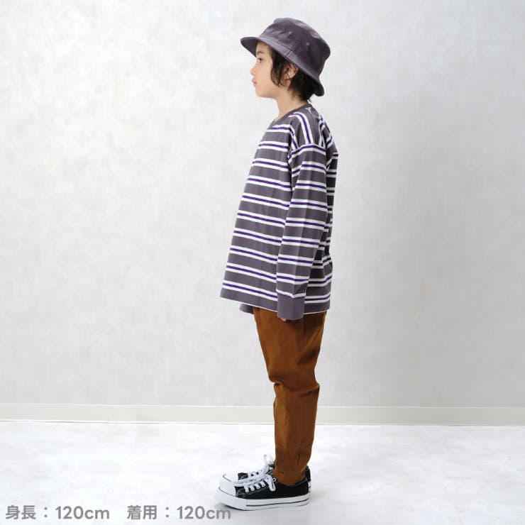 【送料無料】キッズロンTTシャツボーダー子供服長袖オーバーサイズBIGビッグシルエット男の子女の子ボーイズガールズクルーネックカジュアルジュニア110cm120cm130cm140cm150cm160cm「514-105」