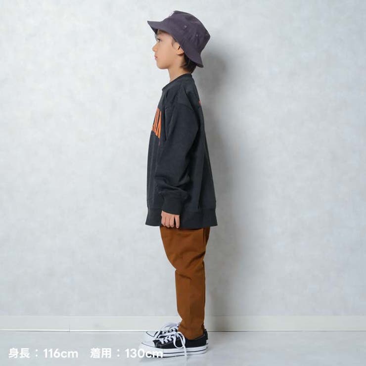 ミニ裏毛オーバーサイズプリントトレーナーキッズ子供服男の子女の子長袖トップススウェットビッグシルエットBIGビックゆったり大きめロゴジュニア韓国子供服秋物秋服ジュニアアメカジ110cm120cm130cm140cm150cm160cm「344-04」