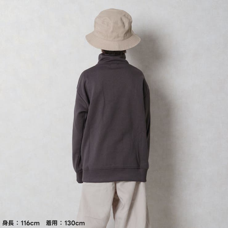 POLOCHAMPSポロチャンプスオーバーサイズハーフジップトレーナーキッズ子供服男の子女の子長袖トップススウェットビッグシルエットBIGビックゆったり大きめゴ刺繍裏起毛カジュアルブランド110cm120cm130cm140cm150cm160cm「PL44-08」