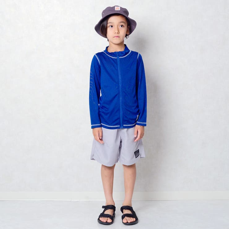 【送料無料】SHISKYZIPラッシュガードキッズ水着子供用男の子女の子長袖ラッシュガードフルジップジッパーチャック無地ジュニア水泳プールスイミング海水浴スポーツ学校体操体育小学生子ども用110cm120cm130cm140cm150cm160cm「935-03」