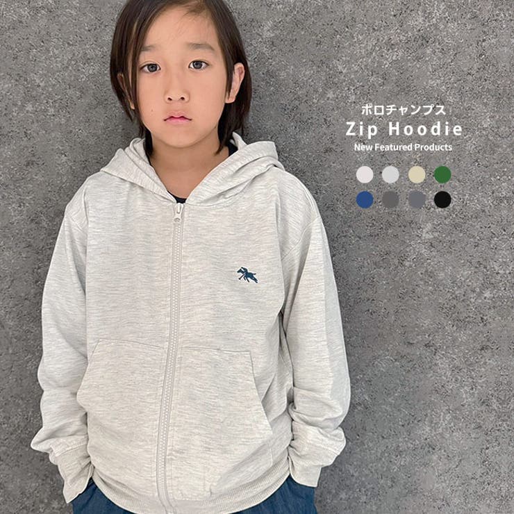 POLOCHAMPS 春のミニ裏毛ジップパーカー ポロチャンプス | NEXT WALL | 詳細画像1 
