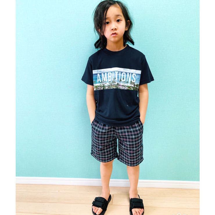 【メール便送料無料】子供服キッズチェックハーフパンツ男の子女の子ボーイズガールズ半ズボンショートパンツジュニアギンガムチェック110cm120cm130cm140cm150cm「538-10」